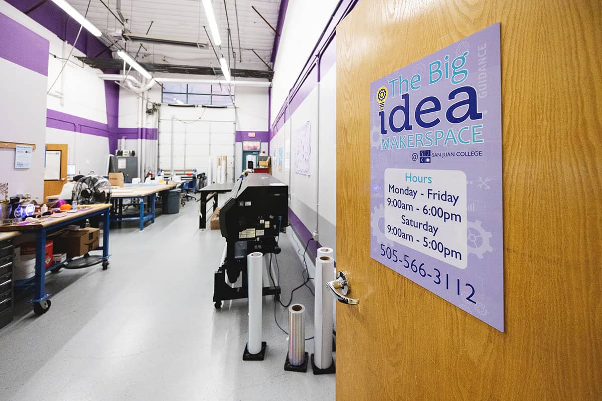 The entry into The Big Idea Makerspace on the SJC Main Campus