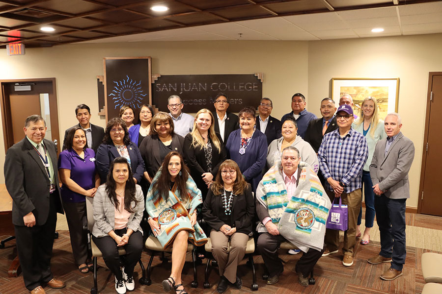 Group of the SJC Leadership team with representatives from the Jicarilla Apache Tribe signing the MOU