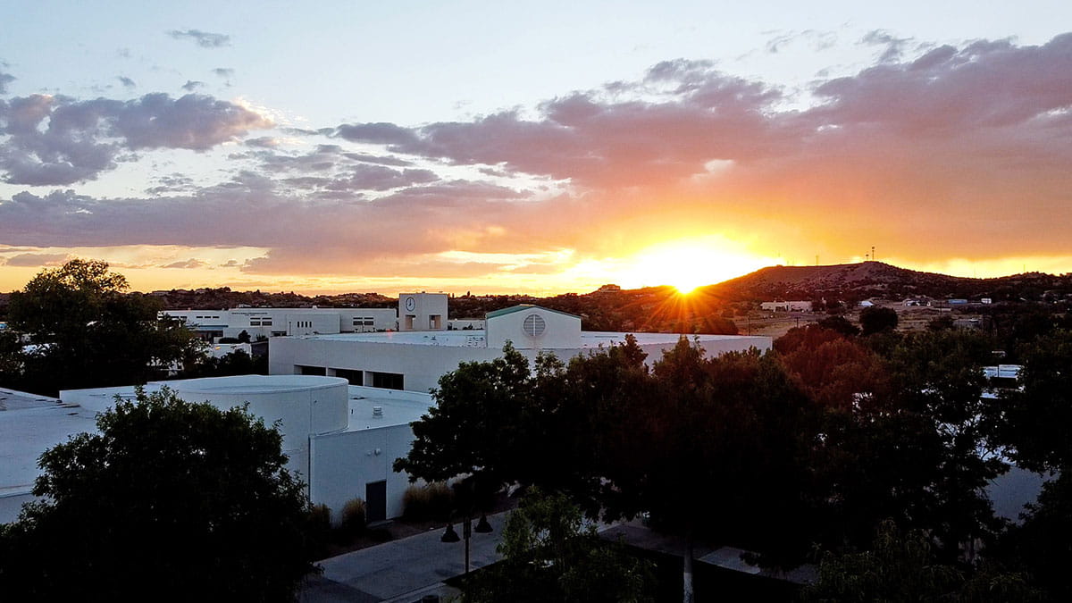 Sunset over San Juan College campus.
