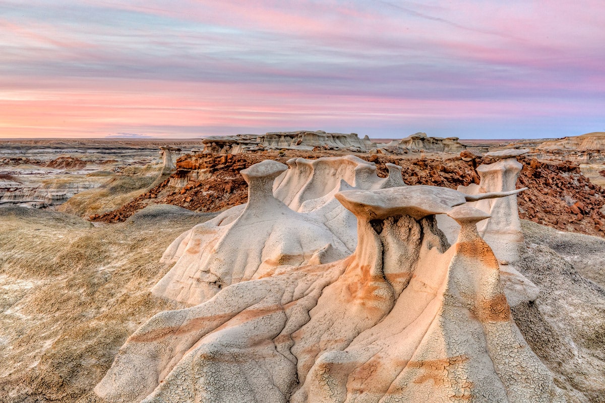 Sunset above the Bisti Badlands