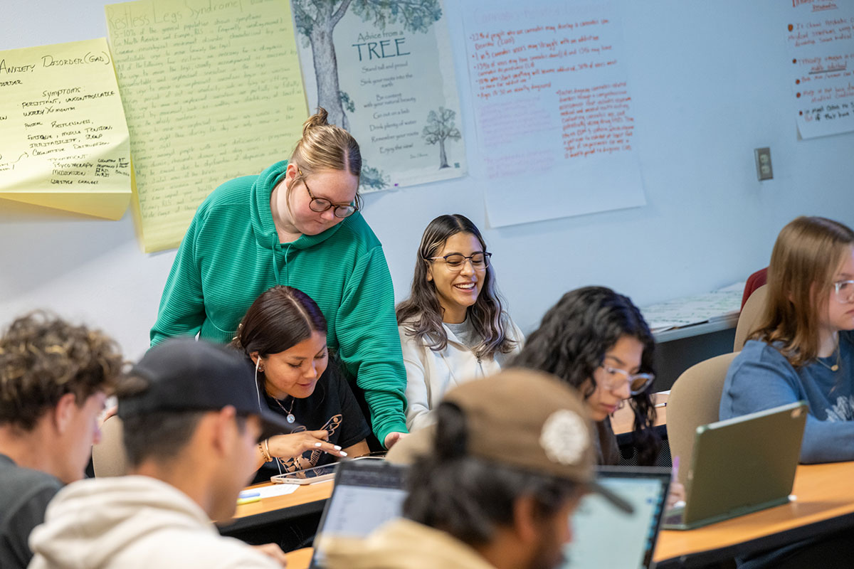 Students in class at SJC
