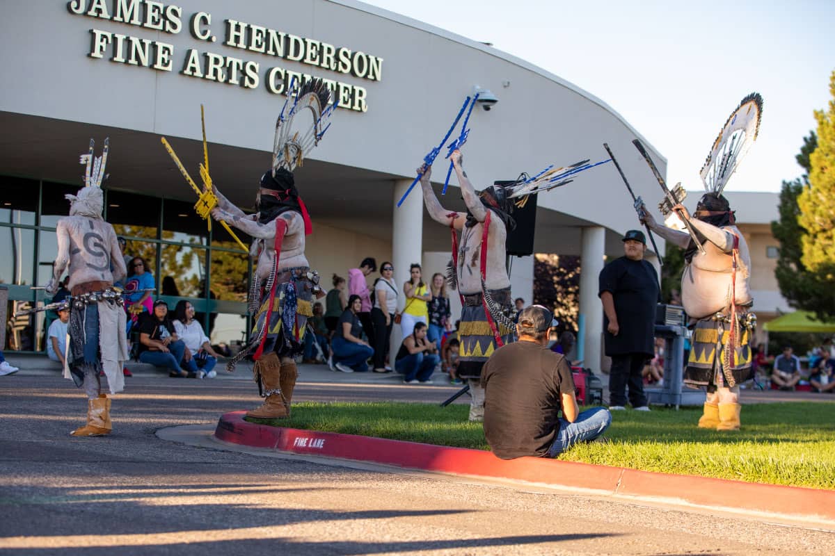 A recent SJC capture of the Native American Center Pow Wow event held outside of the Henderson Fine Arts Center