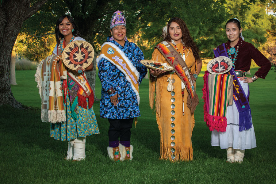 Ms. Indigenous Contestants dressed in regalia