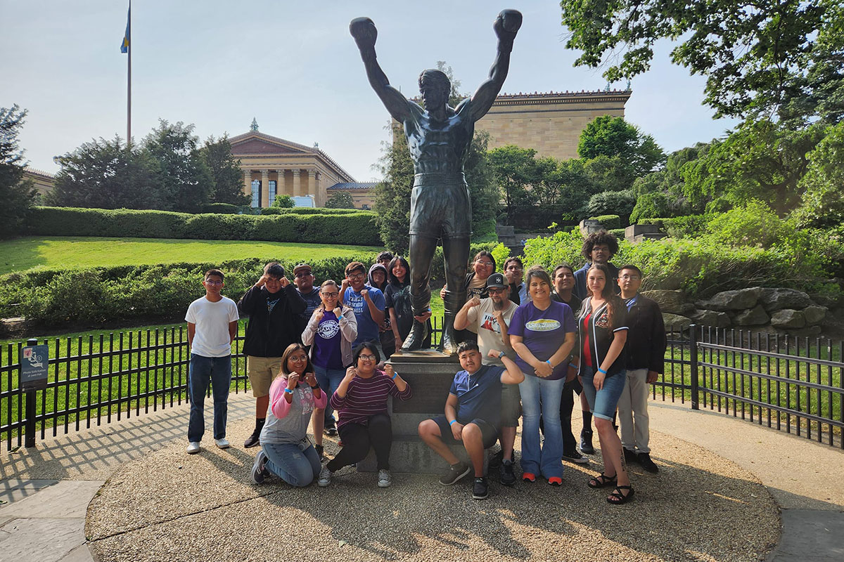 SJC students on a TRIO transfer trip to Philadelphia.