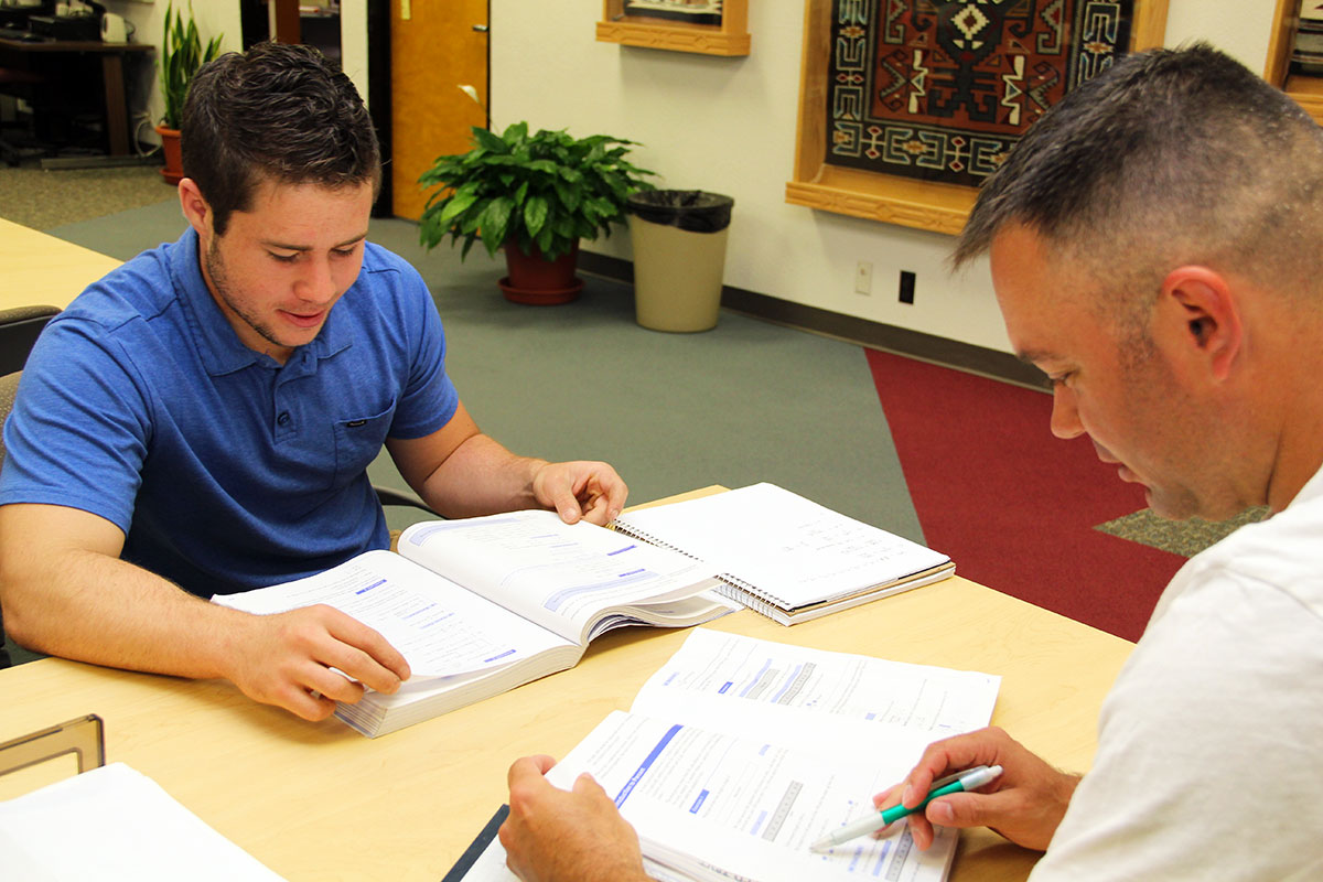 Students study together in the Tutoring Center.