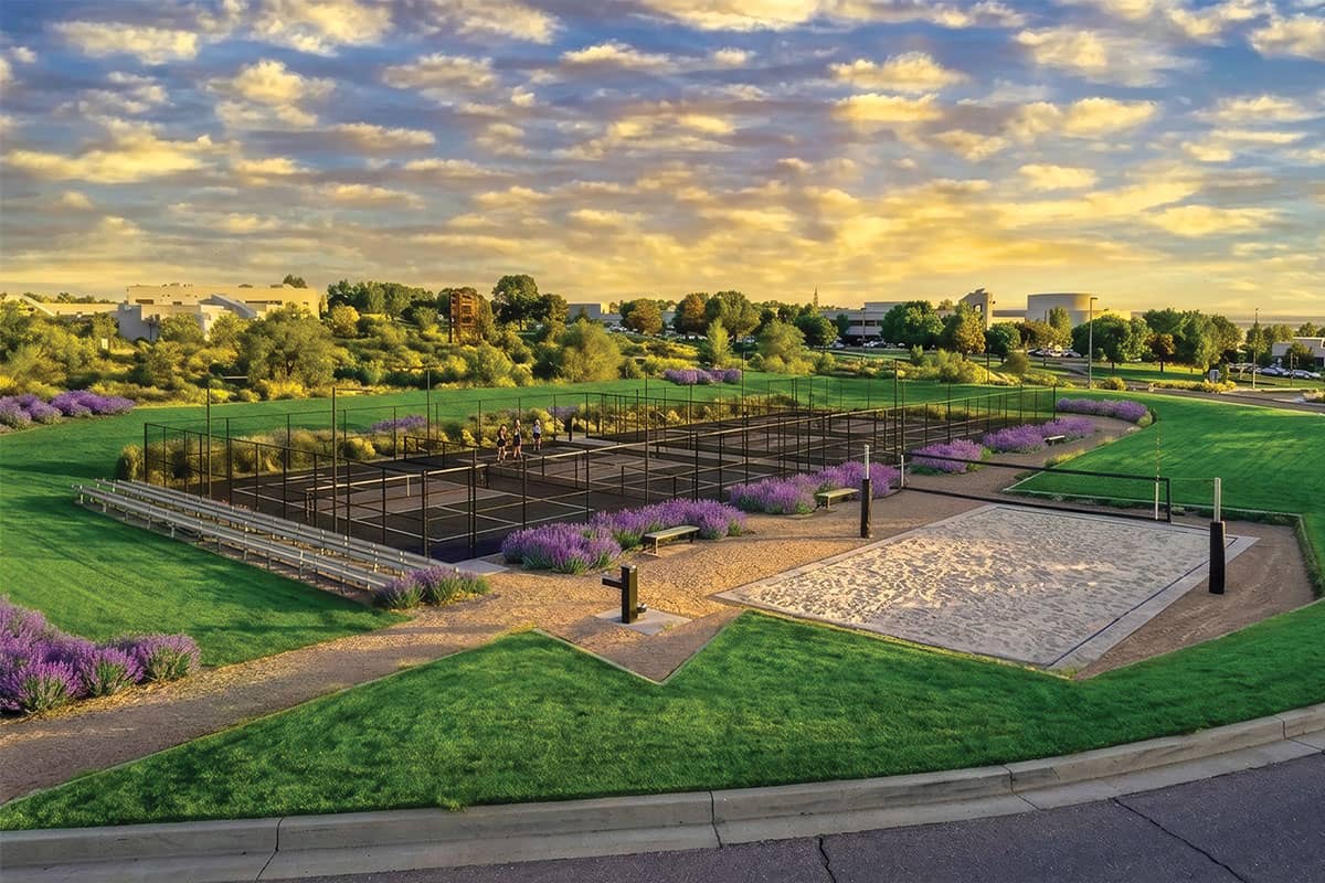 Rendering of the outdoor Pickleball courts